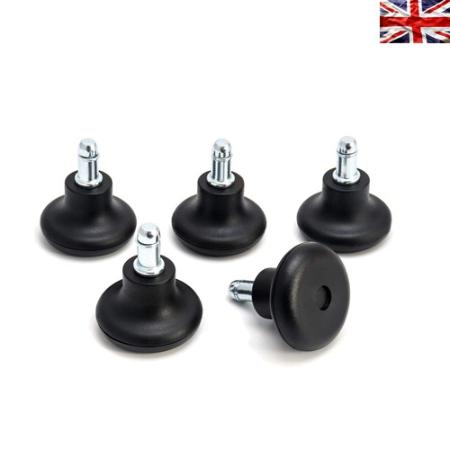 Black nylon fixed casters - 2”,