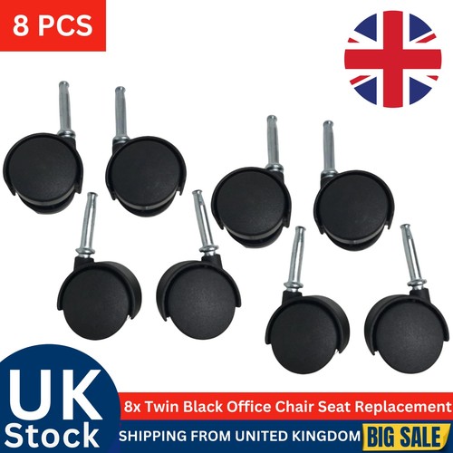 Twin black office chair - 8x,